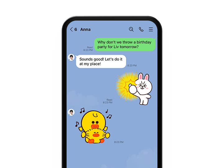 全球最丰富的贴图与主题商店 - LINE 功能截图